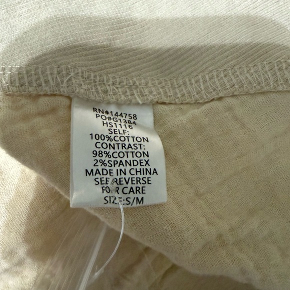 OTT NWT SAND Textured Button-Down Shirt- S/M, M/L - Picture 8 of 8